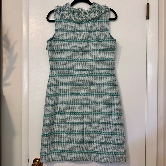 TORY BURCH Curtis Tweed Fringe Dress sz 12 Large - Picture 8 of 14